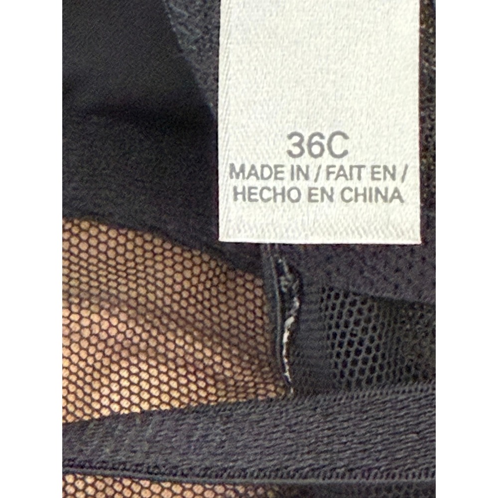 Victorias Secret 36C Black Ruched Lace Garter Chemise Lingerie Padded Underwire - Picture 14 of 15